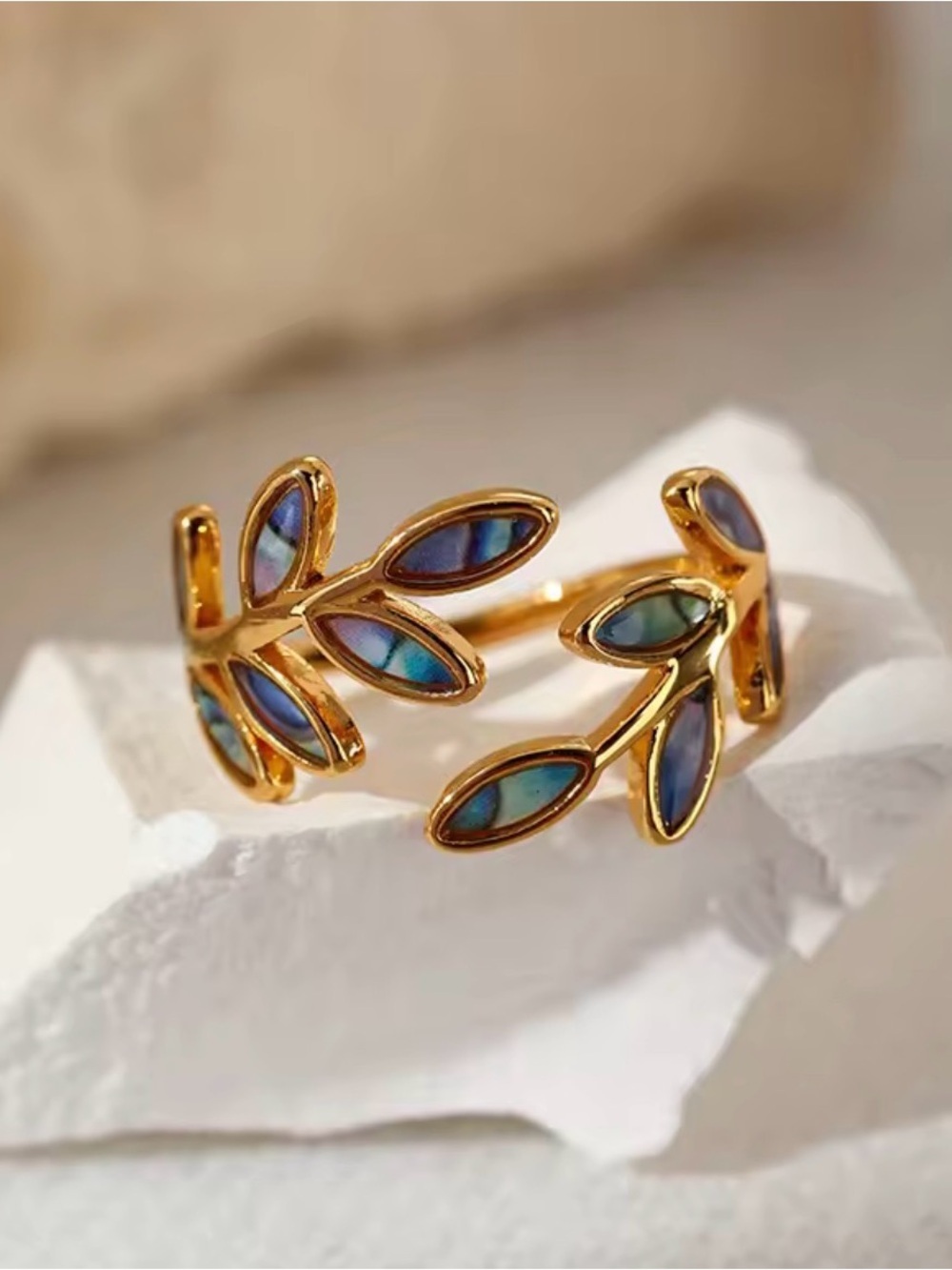 stainless steel Elegant Trendy Gold Ring - Picture 3 of 3
